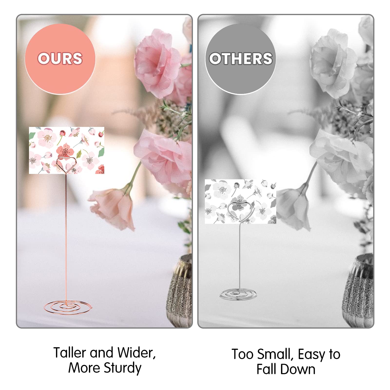 Amazon | 10個 8.75インチ ハート 写真 スタンド メモクリップ カード